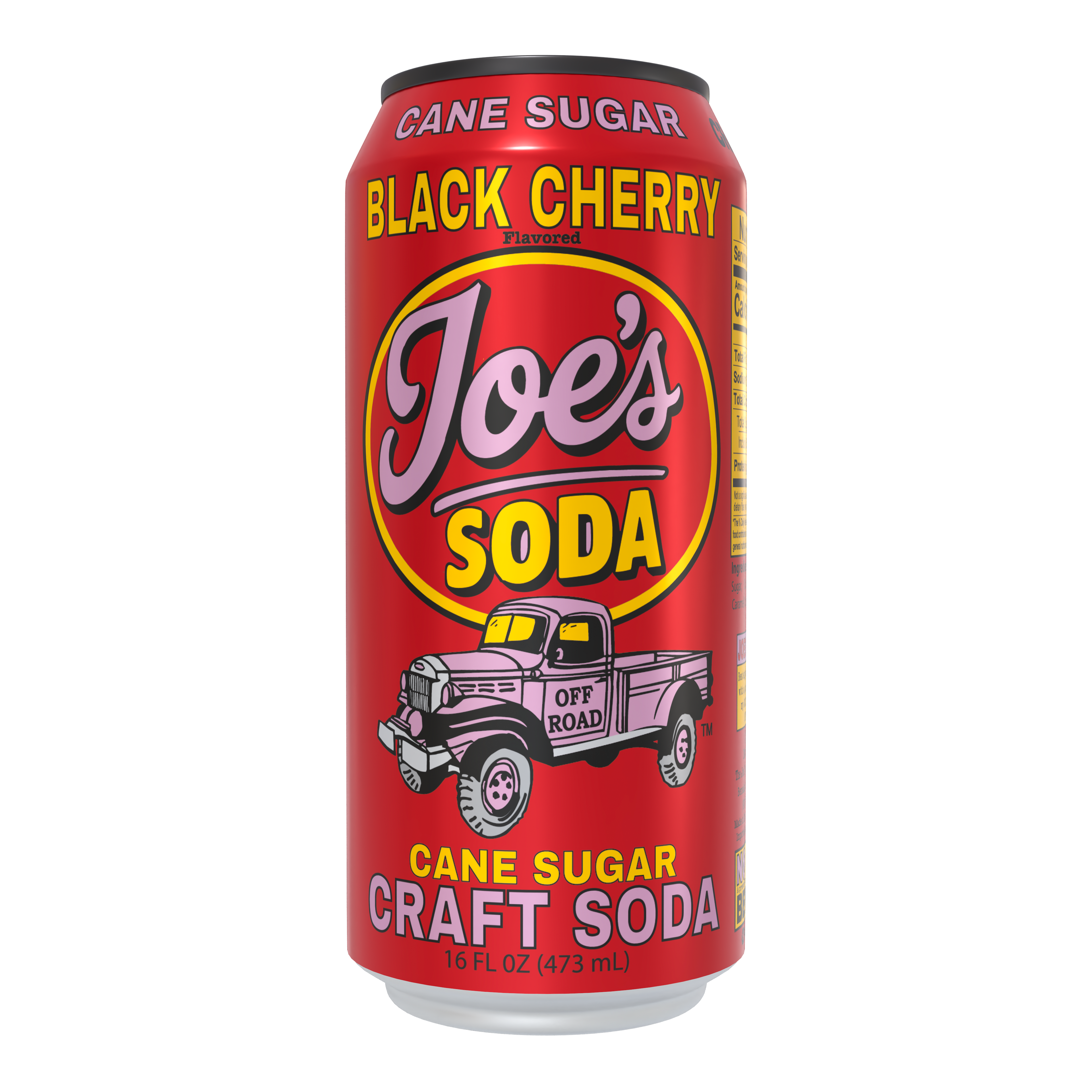 Joe’s Black Cherry Craft Soda – 16 oz Cane Sugar Soda