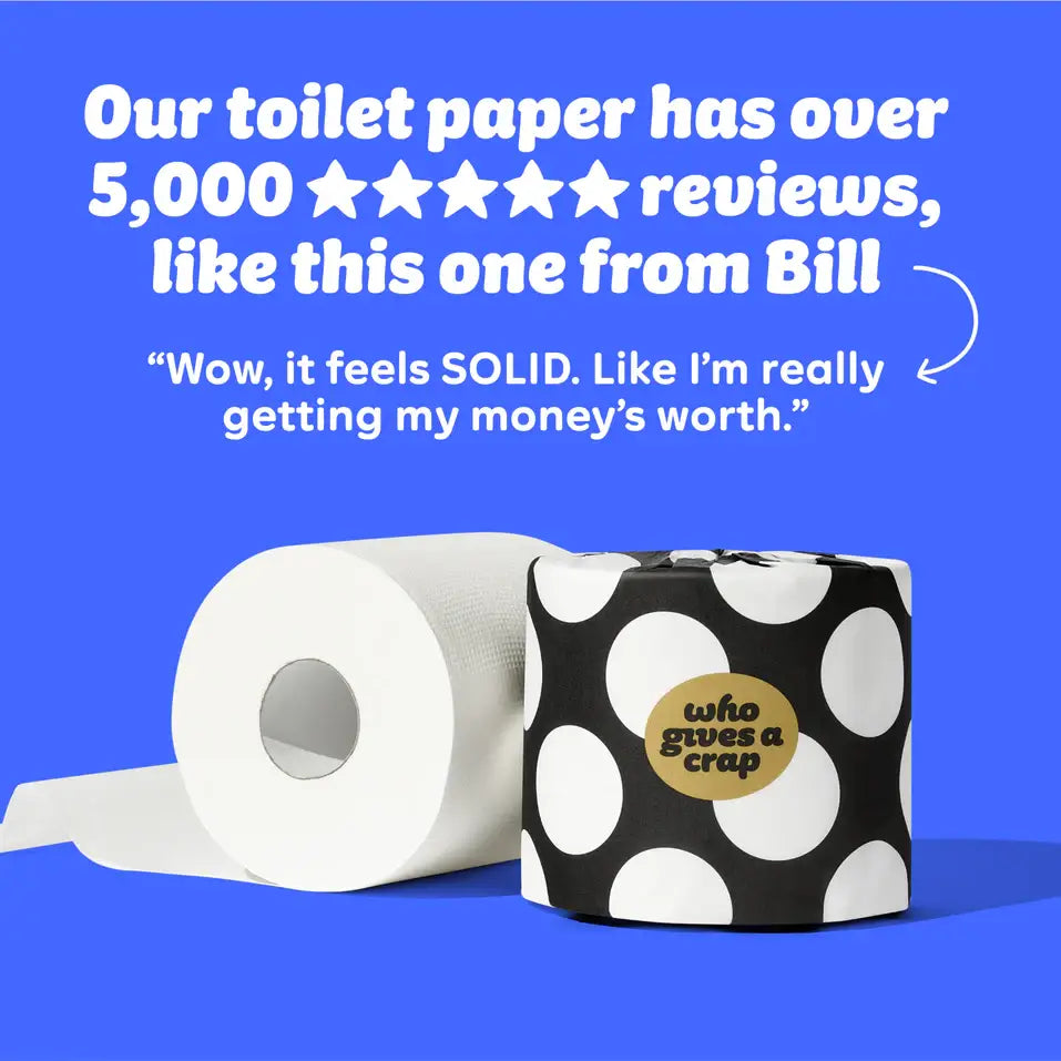 100% Bamboo Toilet Paper – Eco Friendly Sustainable Bathroom Tissue | Natural Bamboo Toilet Roll- 1 Roll