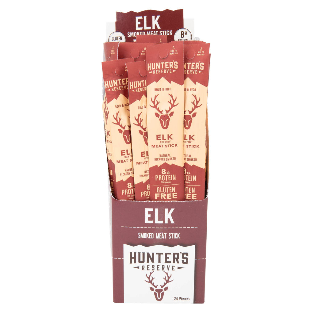 Elk Meat Stick – Traditional Pepper & Garlic | 0.9 oz All-Natural Snack