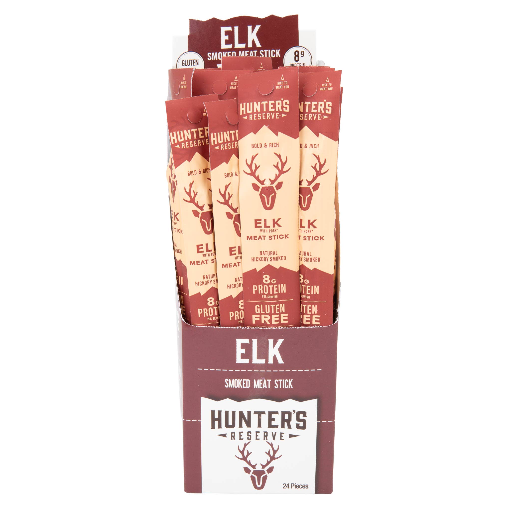 Elk Meat Stick – Traditional Pepper & Garlic | 0.9 oz All-Natural Snack
