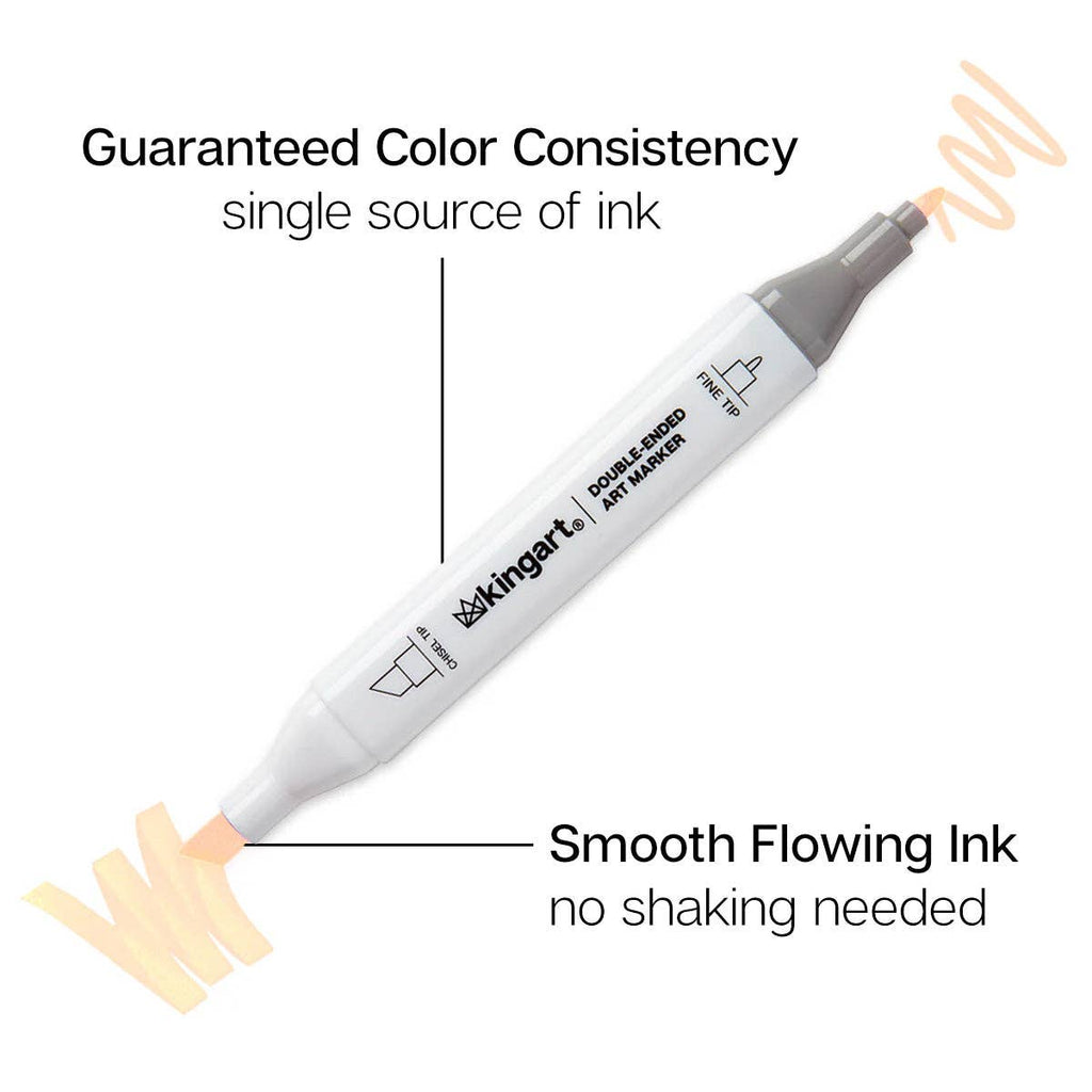 PRO Double-Ended Alcohol Markers – 12 Neutral Colors, Dual-Tip Art Markers for Drawing & Illustration