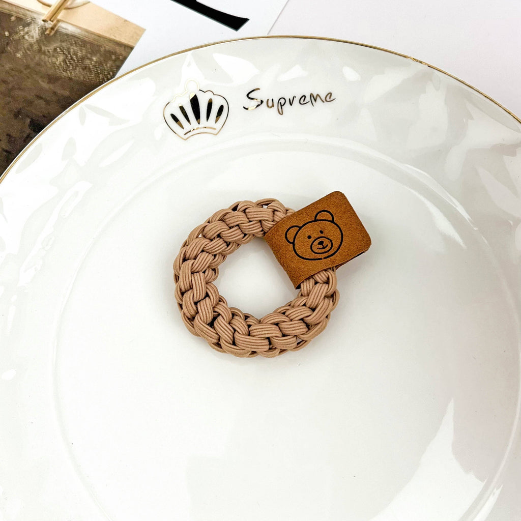 Thick Braided Brown Hair Tie – High Elastic Ponytail Holder | Minimalist Everyday Hair Accessory