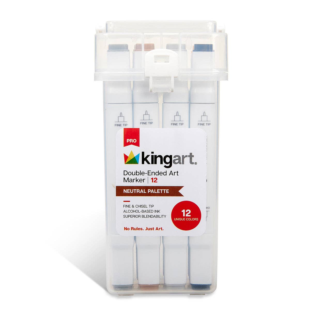 PRO Double-Ended Alcohol Markers – 12 Neutral Colors, Dual-Tip Art Markers for Drawing & Illustration