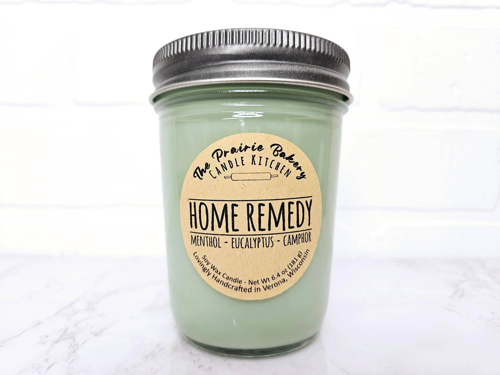 Vapor Rub Menthol Soy Wax Candle – Fresh Herbal Scent | Home Remedy Inspired Candle