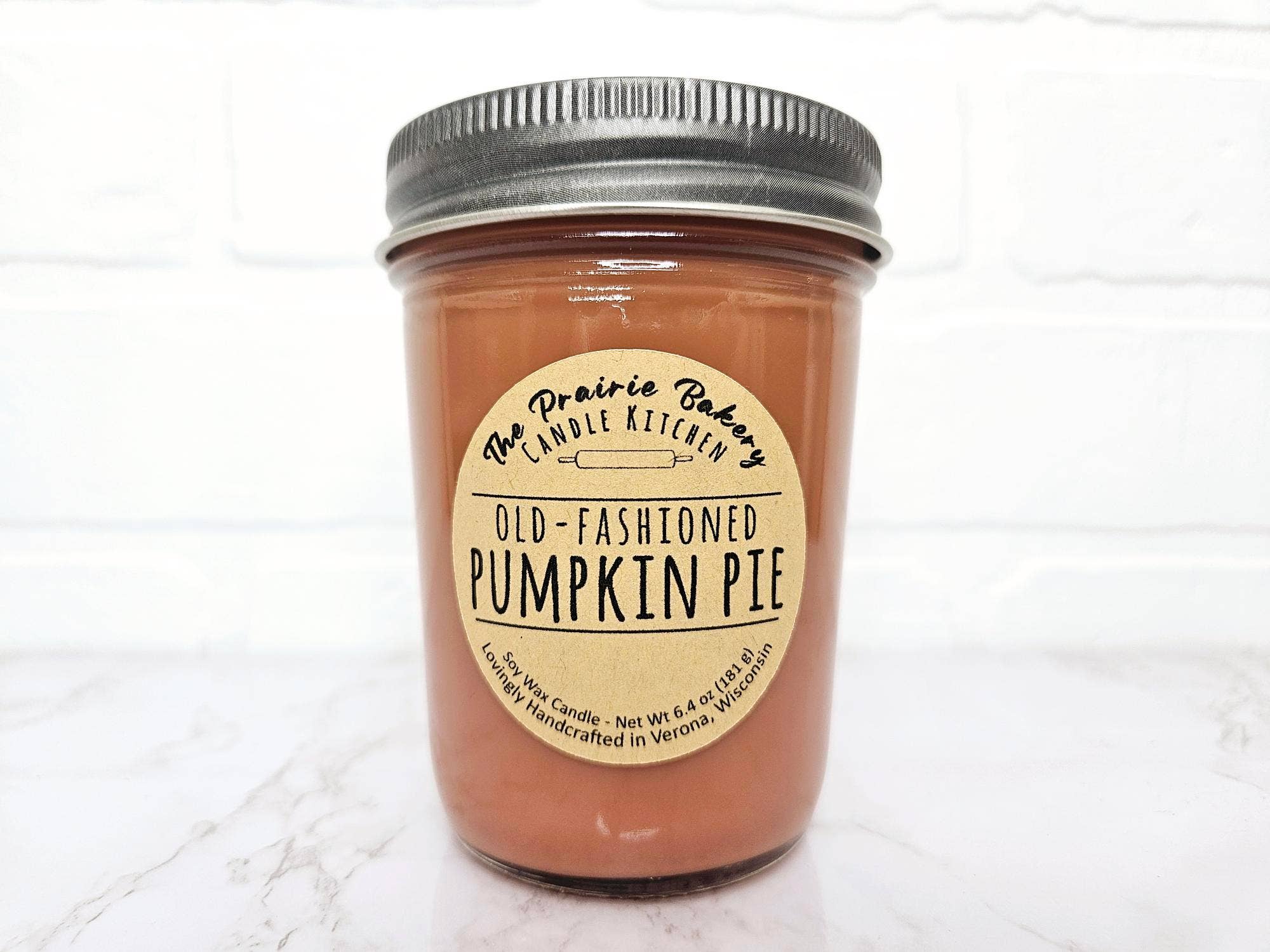 Old Fashioned Pumpkin Pie Soy Wax Candle – Warm Fall Scent | Handmade Seasonal Home Fragrance