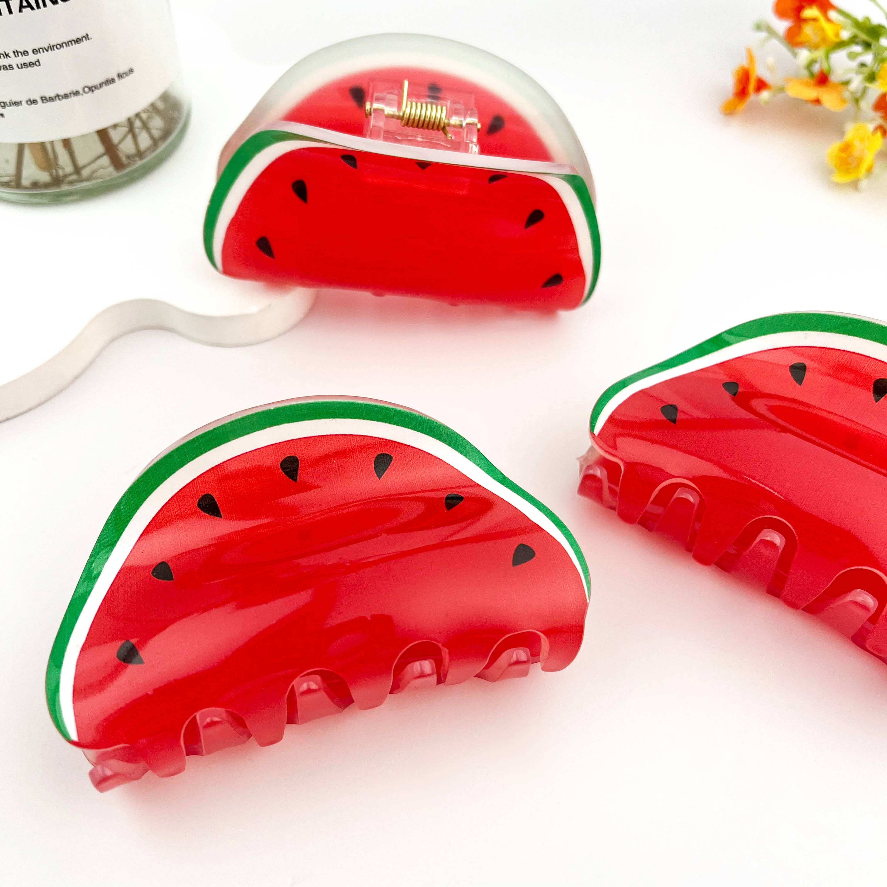 Juicy Watermelon Fruit Hair Claw Clip