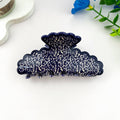 Navy Wave Minimalist Hair Claw Clip