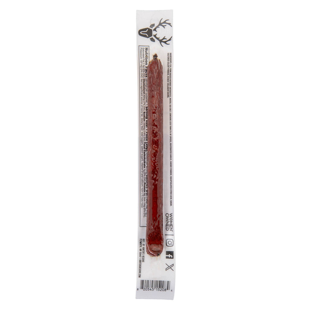 Elk Meat Stick – Traditional Pepper & Garlic | 0.9 oz All-Natural Snack