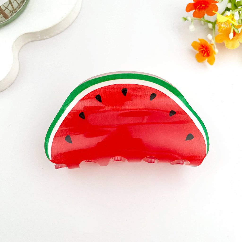 Juicy Watermelon Fruit Hair Claw Clip
