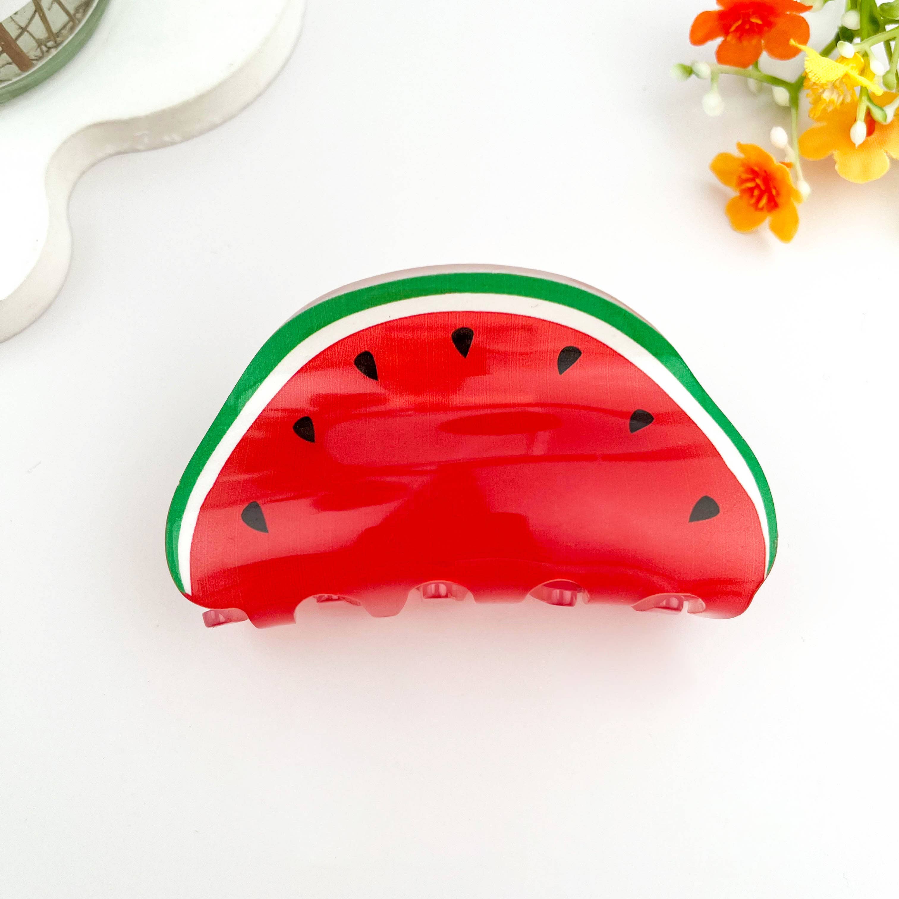 Juicy Watermelon Fruit Hair Claw Clip