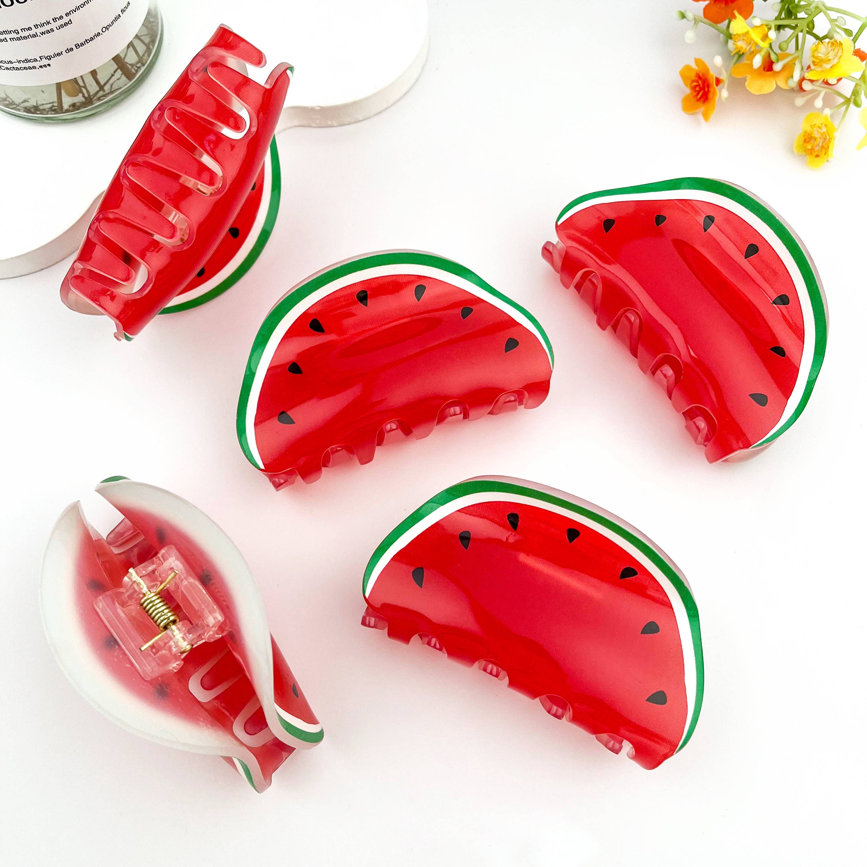Juicy Watermelon Fruit Hair Claw Clip