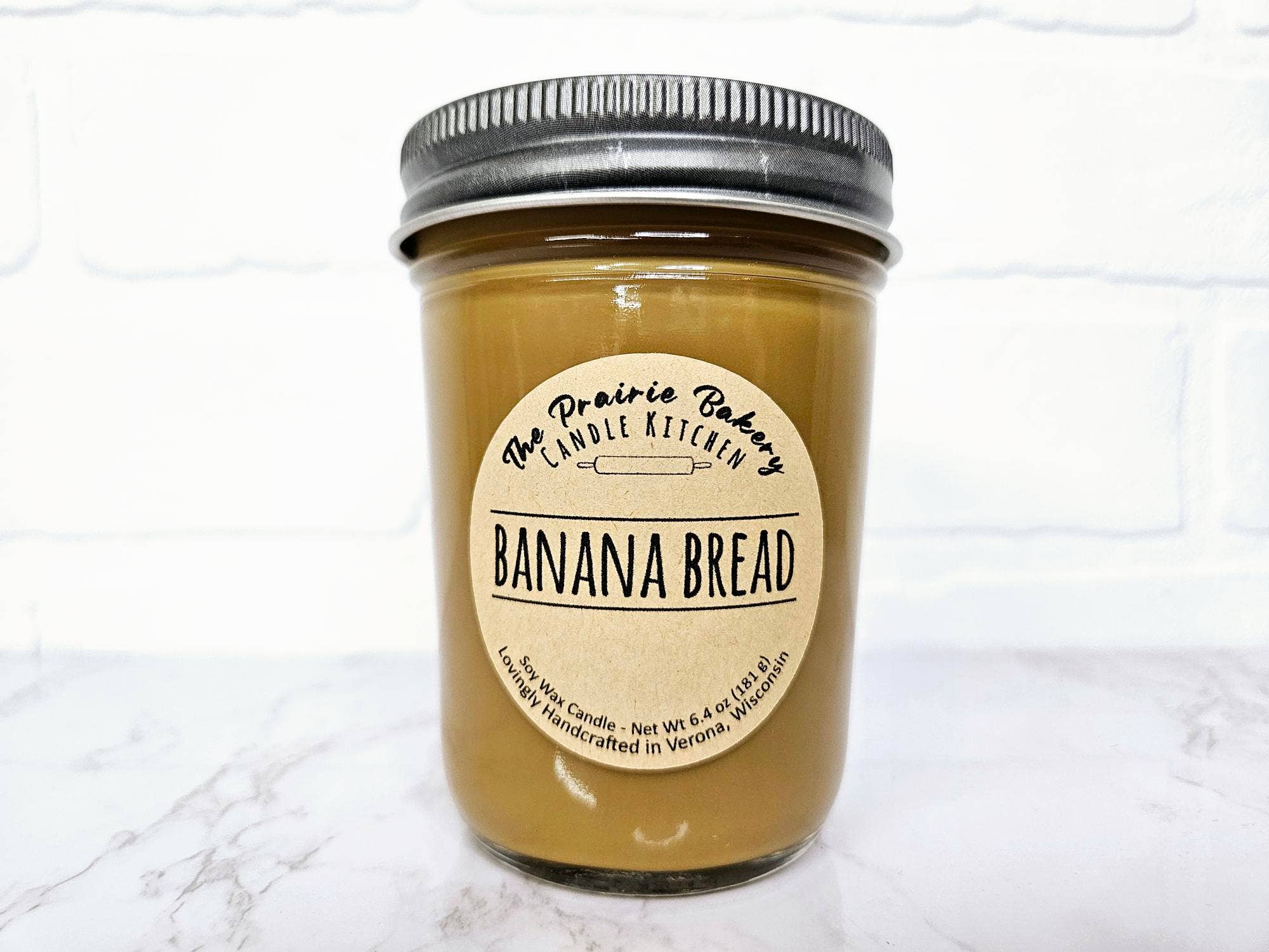 Banana Bread Soy Wax Candle – Warm Bakery Scent | Sweet Fruity Baked Good Home Fragrance