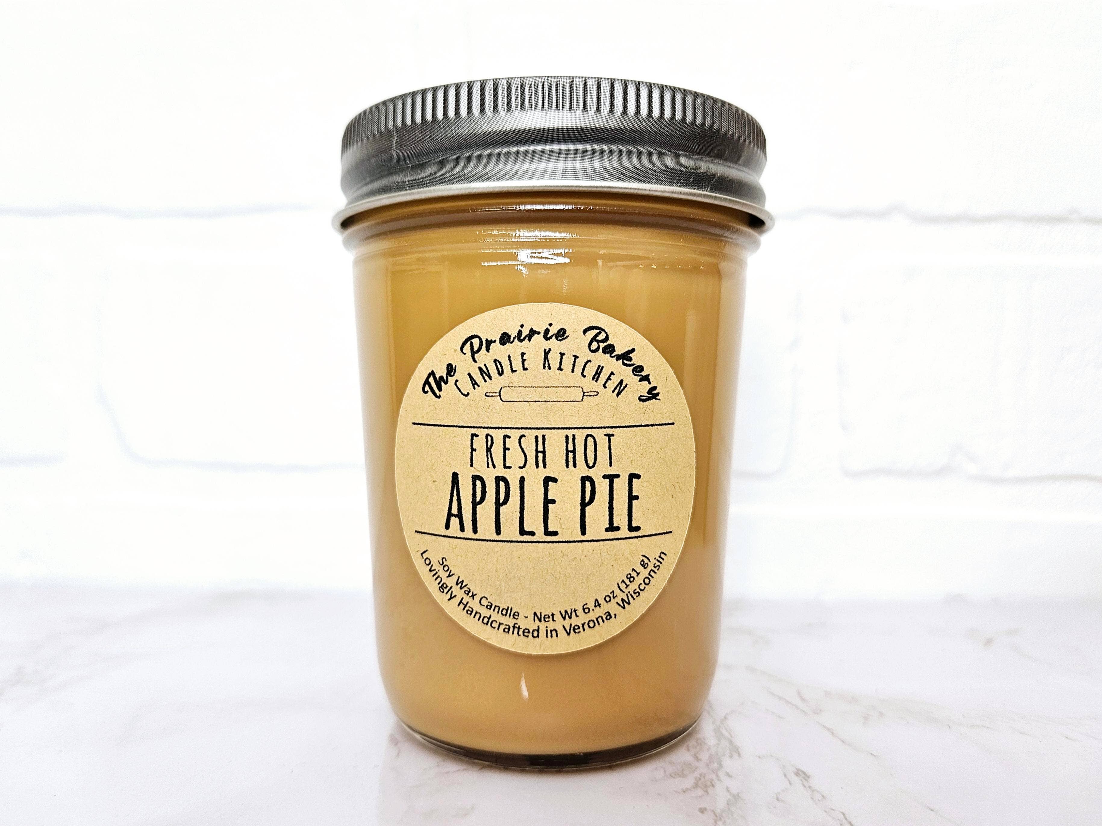 Fresh Hot Apple Pie Soy Wax Candle – Sweet Bakery Dessert Scent | Cozy Fall Home Fragrance