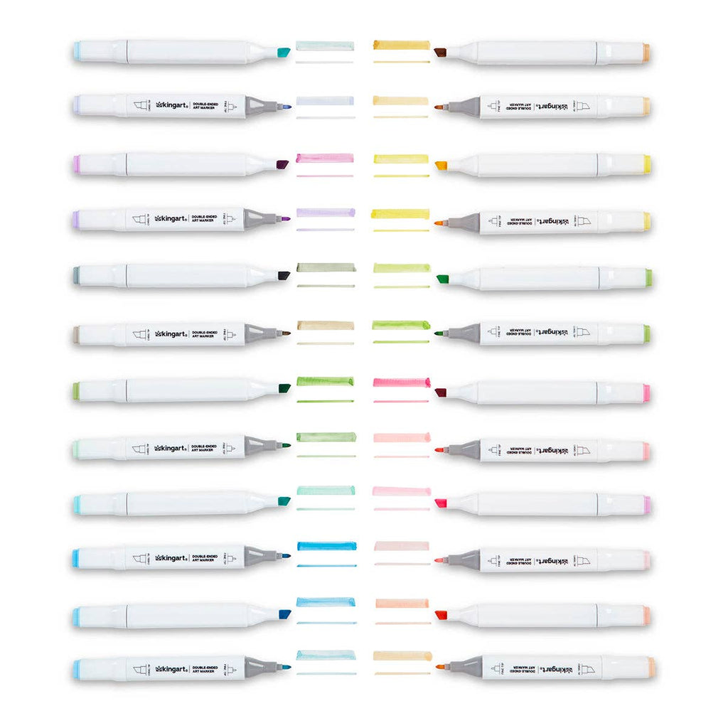 PRO Double-Ended Alcohol Markers - 24 Pastel Colors