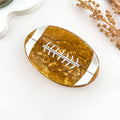 Light Brown Football Hair Claw Clip | Game Day Hair Accessory