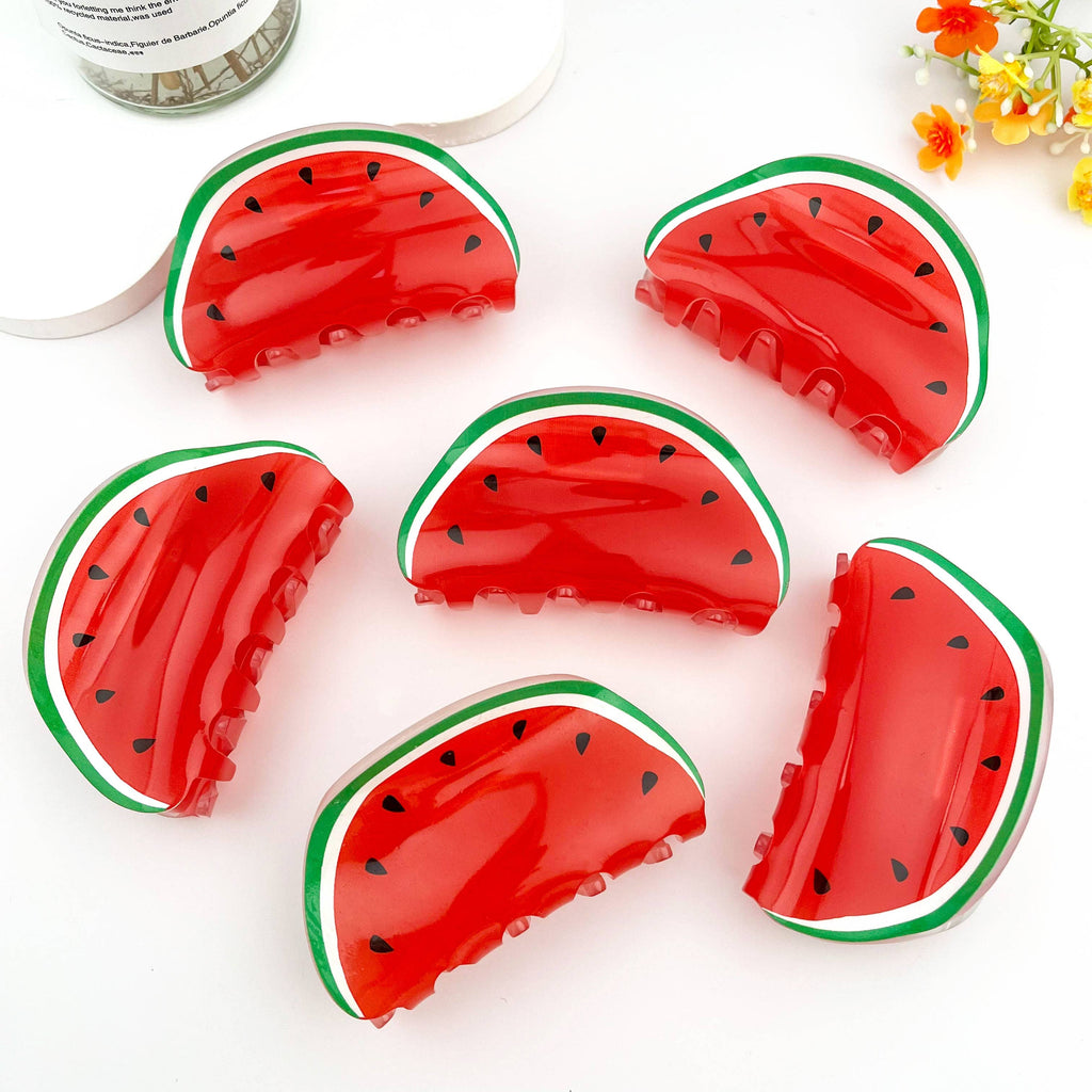 Juicy Watermelon Fruit Hair Claw Clip