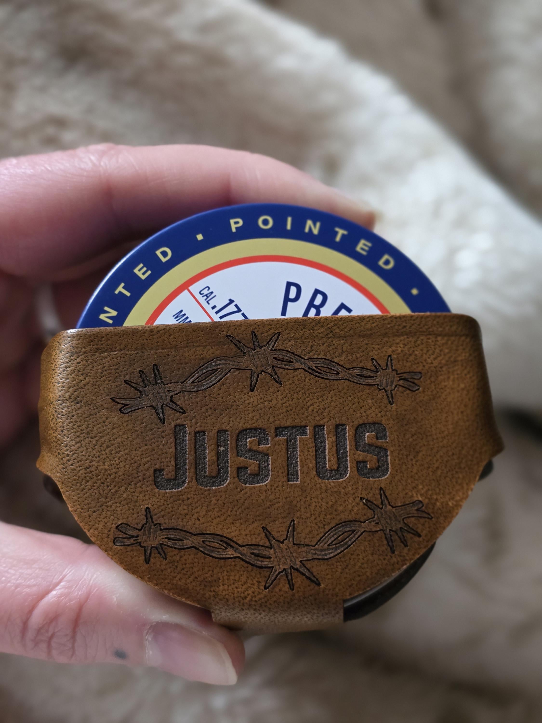 Handmade Leather Dip Can Holder – Custom Engraved Chew Can Holder, Personalized Leather Tobacco Accessory Gift