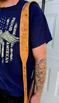 Handmade Personalized Leather Sling – Custom Engraved Leather Strap, Adjustable Shoulder Sling, Gift for Him