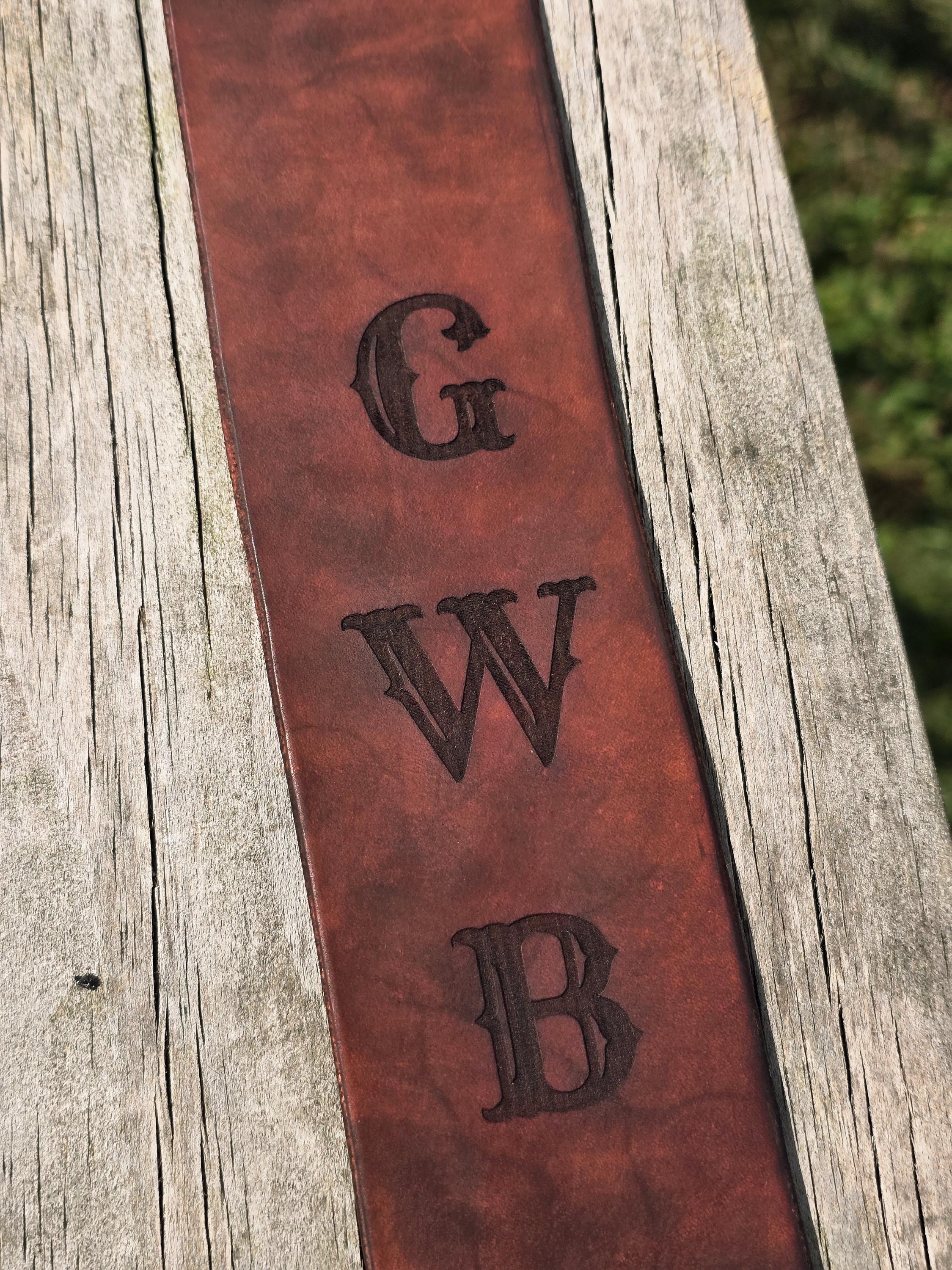 Handmade Personalized Leather Sling – Custom Engraved Leather Strap, Adjustable Shoulder Sling, Gift for Him