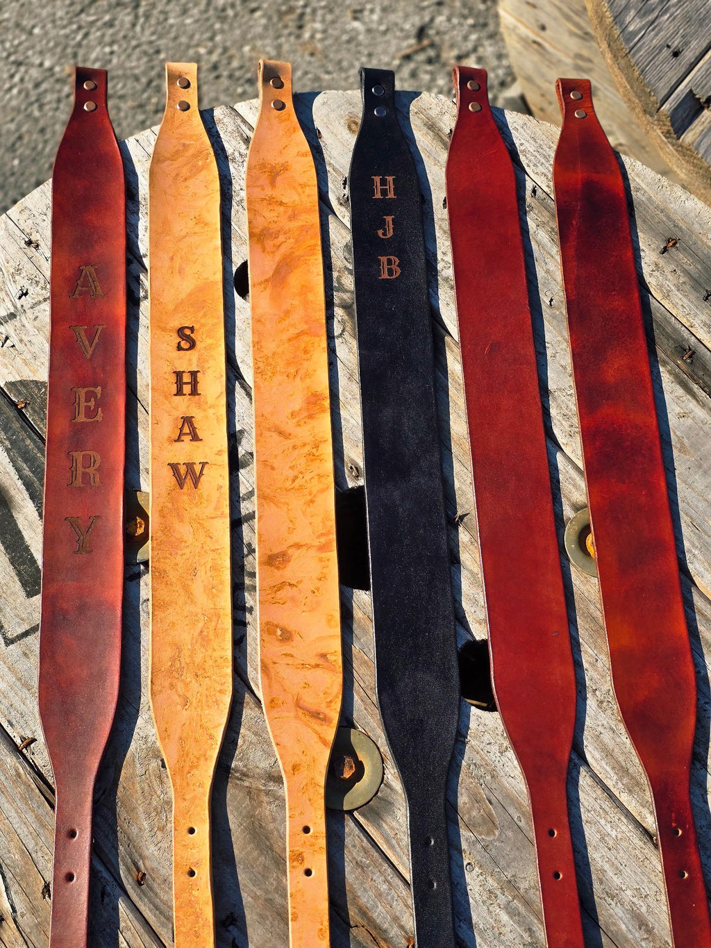 Handmade Personalized Leather Sling – Custom Engraved Leather Strap, Adjustable Shoulder Sling, Gift for Him