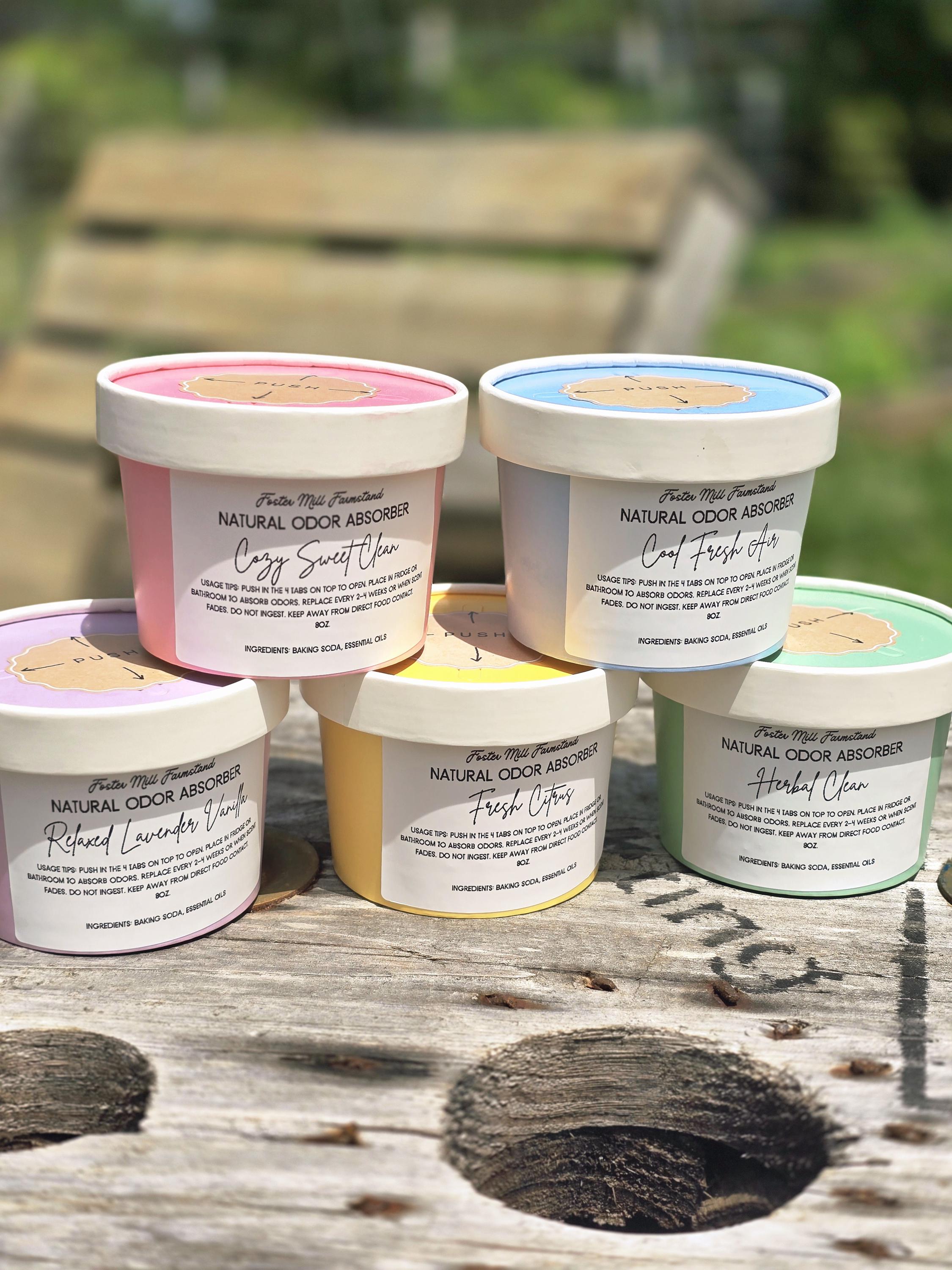 Natural Odor Absorber | Clean Scent Home Freshener | Non Toxic Deodorizer | Baking Soda Air Freshener | Pet Safe & Eco Friendly