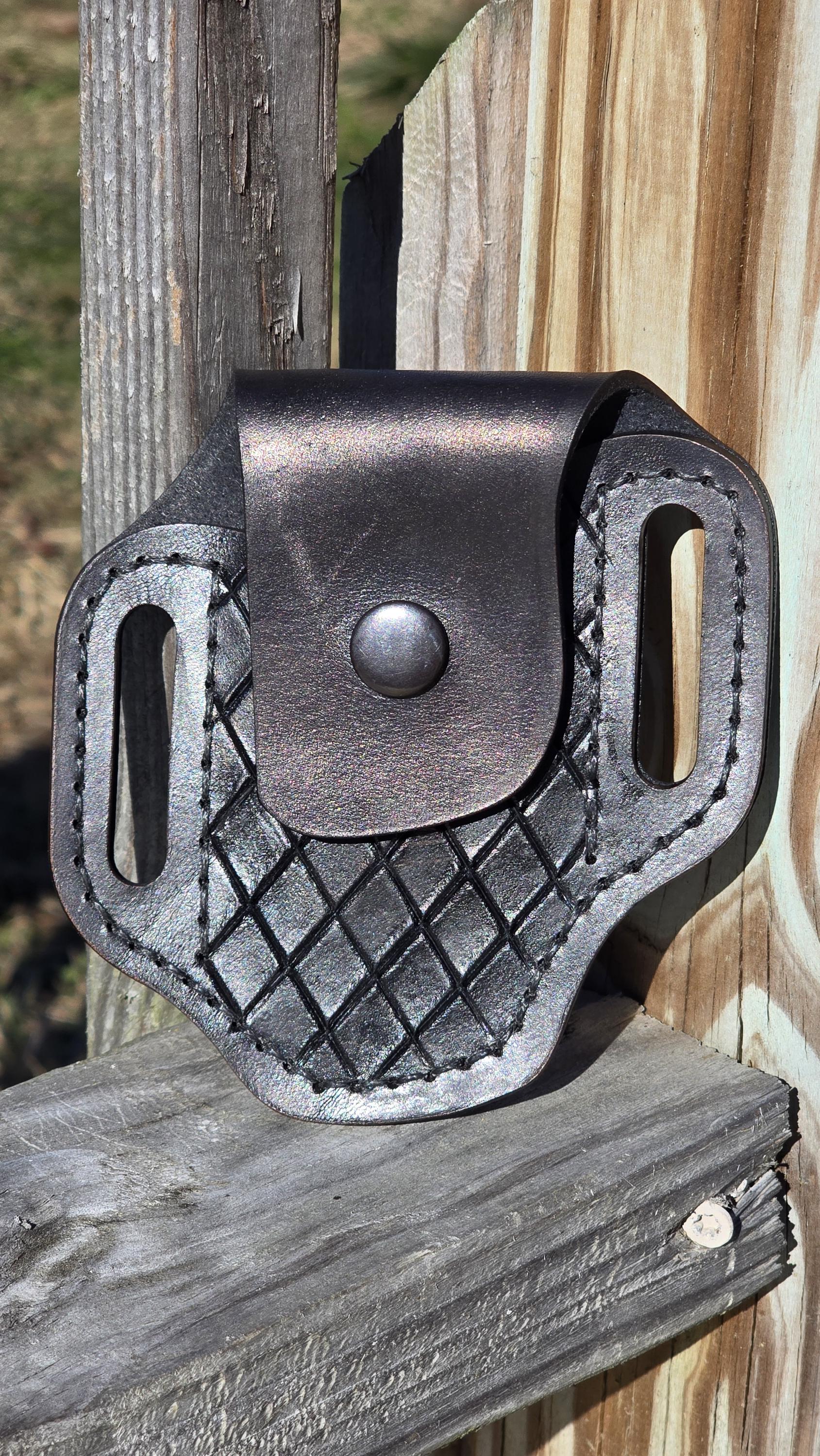 Diamond Pattern Leatherman Holster | Diamond Pattern Leather Multitool Sheath| EDC Belt Pouch | Heavy Duty Tool Holder | Mens Gift Idea
