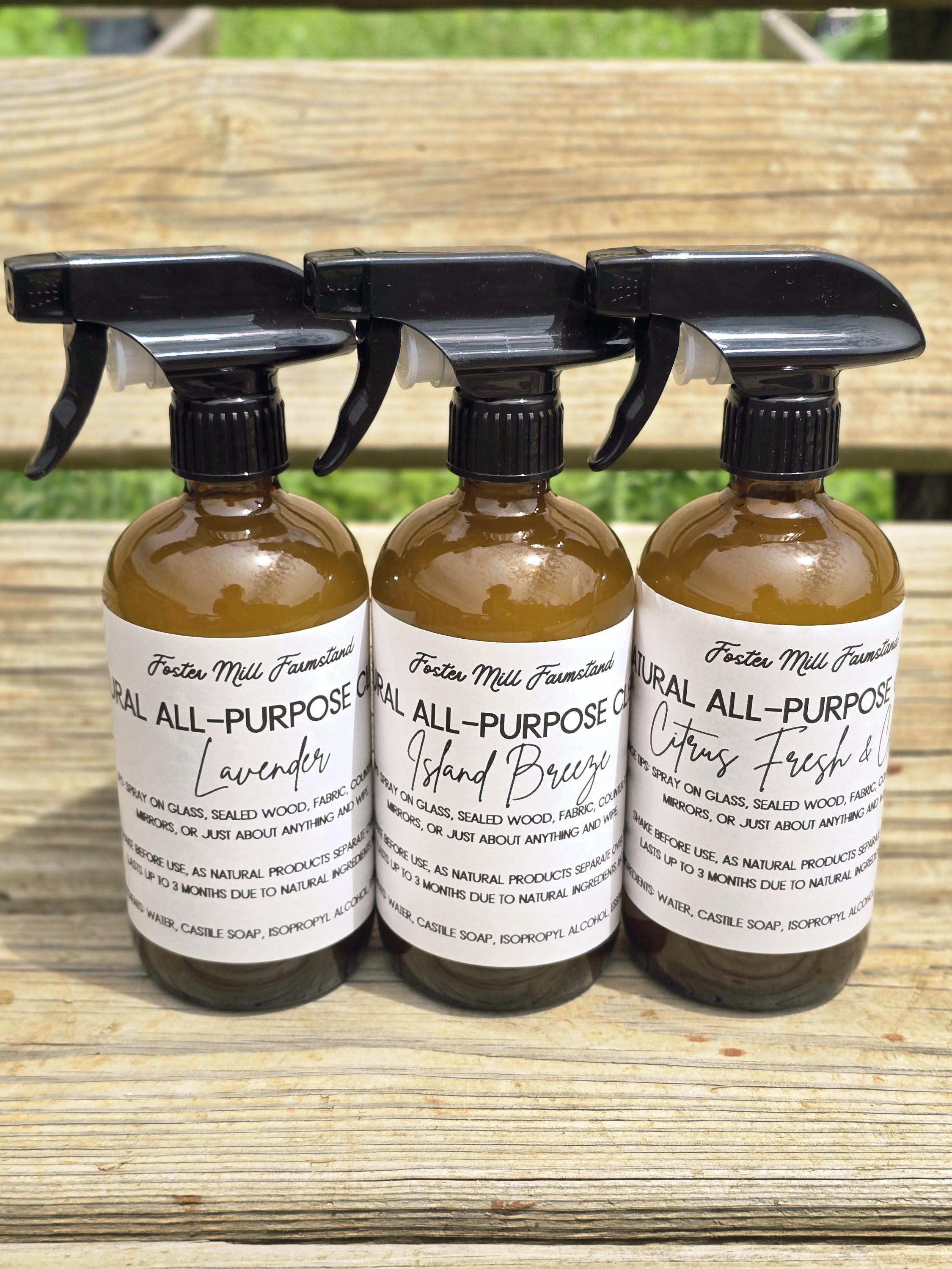 Natural All Purpose Cleaner Spray | Non Toxic Multi Surface Cleaner