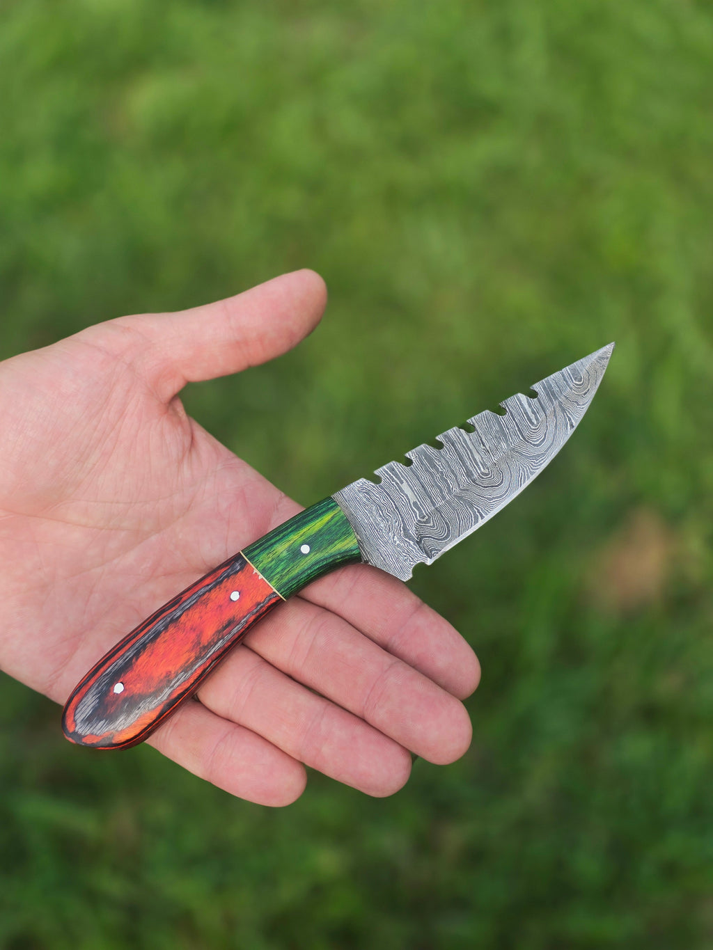 Maker's Second Handmade Hunting Knife with One-of-a-Kind Custom Leather Sheath